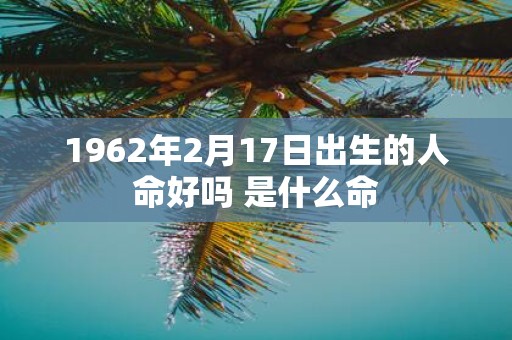 1962年2月17日出生的人命好吗 是什么命