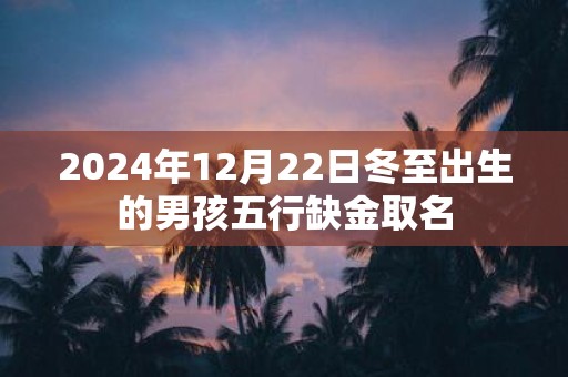 2025年12月22日冬至出生的男孩五行缺金取名