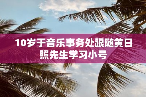 10岁于音乐事务处跟随黄日照先生学习小号