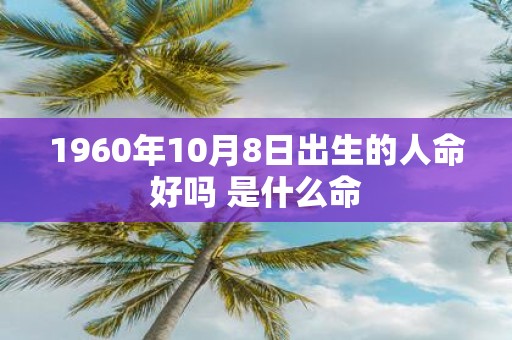 1960年10月8日出生的人命好吗 是什么命