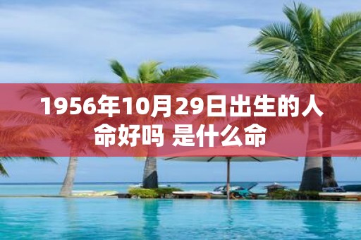 1956年10月29日出生的人命好吗 是什么命