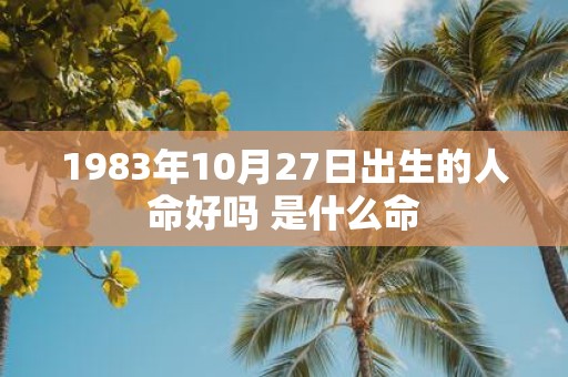 1983年10月27日出生的人命好吗 是什么命