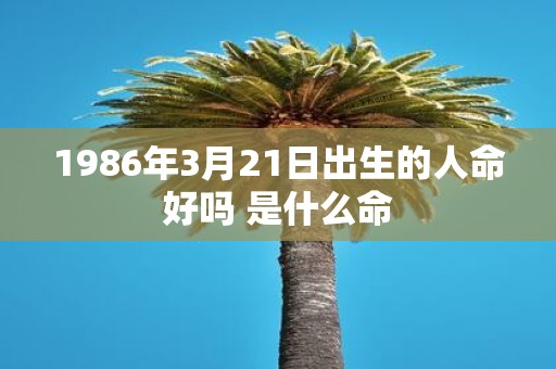 1986年3月21日出生的人命好吗 是什么命