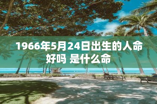 1966年5月24日出生的人命好吗 是什么命