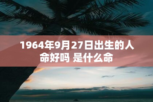1964年9月27日出生的人命好吗 是什么命