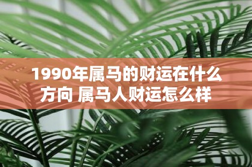 1990年属马的财运在什么方向 属马人财运怎么样