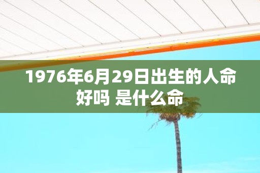 1976年6月29日出生的人命好吗 是什么命