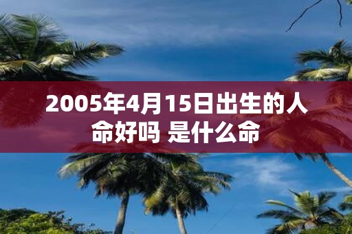 2005年4月15日出生的人命好吗 是什么命