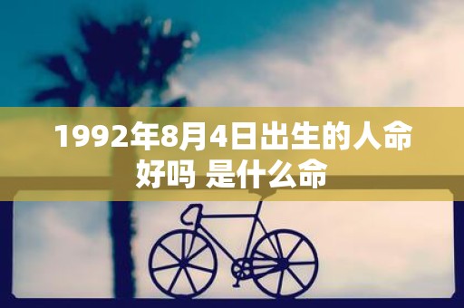 1992年8月4日出生的人命好吗 是什么命