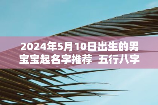 2025年5月10日出生的男宝宝起名字推荐 五行八字查询