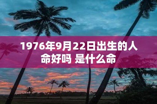 1976年9月22日出生的人命好吗 是什么命