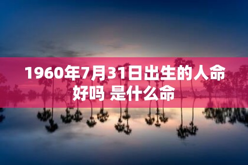1960年7月31日出生的人命好吗 是什么命