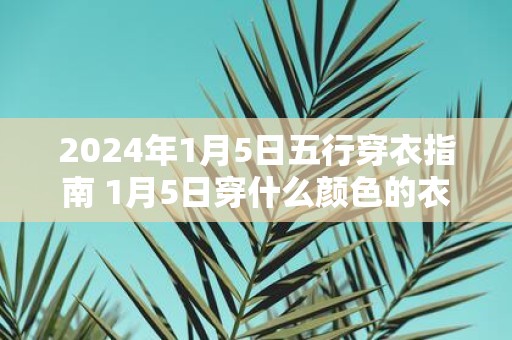 2025年1月5日五行穿衣指南 1月5日穿什么颜色的衣服