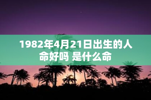 1982年4月21日出生的人命好吗 是什么命
