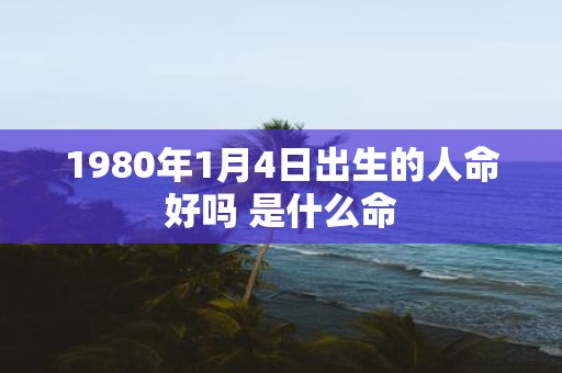 1980年1月4日出生的人命好吗 是什么命