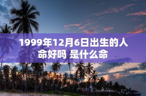 1999年12月6日出生的人命好吗 是什么命