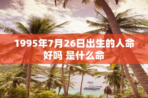 1995年7月26日出生的人命好吗 是什么命