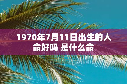 1970年7月11日出生的人命好吗 是什么命