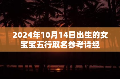 2025年10月14日出生的女宝宝五行取名参考诗经