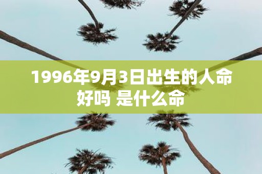 1996年9月3日出生的人命好吗 是什么命