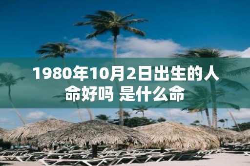 1980年10月2日出生的人命好吗 是什么命