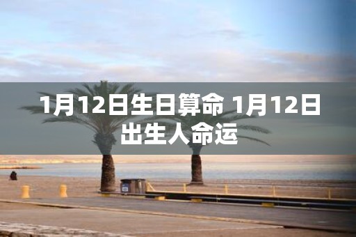 1月12日生日算命 1月12日出生人命运