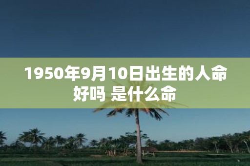 1950年9月10日出生的人命好吗 是什么命