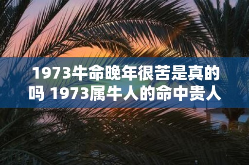 1973牛命晚年很苦是真的吗 1973属牛人的命中贵人