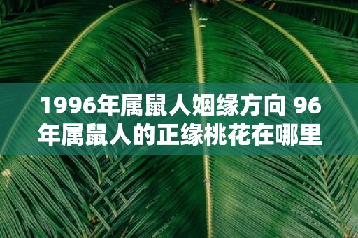 1996年属鼠人姻缘方向 96年属鼠人的正缘桃花在哪里