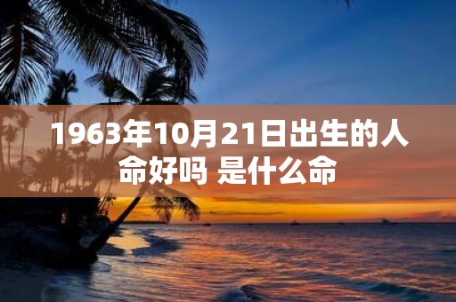 1963年10月21日出生的人命好吗 是什么命
