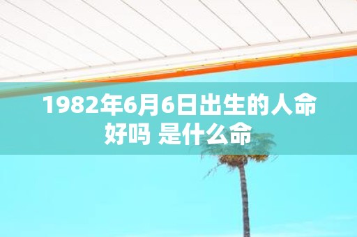 1982年6月6日出生的人命好吗 是什么命