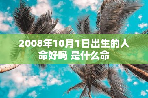 2008年10月1日出生的人命好吗 是什么命