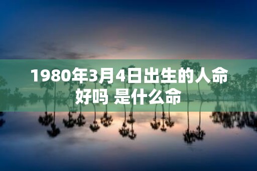 1980年3月4日出生的人命好吗 是什么命