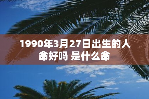 1990年3月27日出生的人命好吗 是什么命
