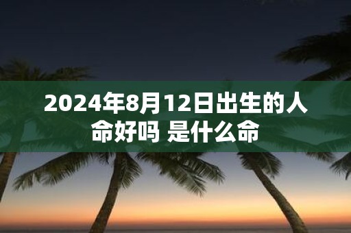 2025年8月12日出生的人命好吗 是什么命
