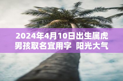 2025年4月10日出生属虎男孩取名宜用字 阳光大气的男孩名字