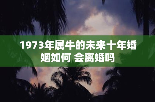1973年属牛的未来十年婚姻如何 会离婚吗