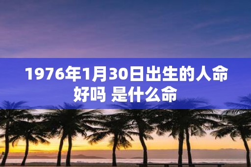 1976年1月30日出生的人命好吗 是什么命