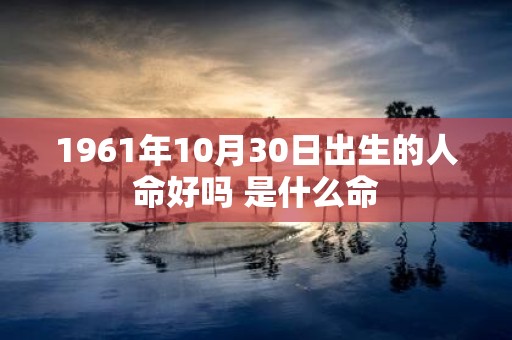 1961年10月30日出生的人命好吗 是什么命