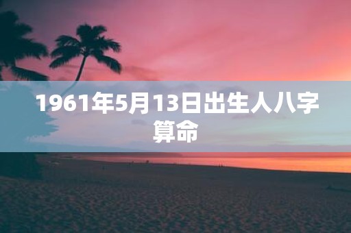 1961年5月13日出生人八字算命