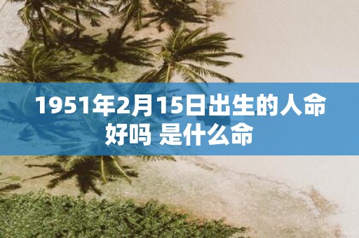 1951年2月15日出生的人命好吗 是什么命