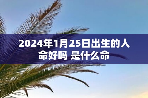 2025年1月25日出生的人命好吗 是什么命