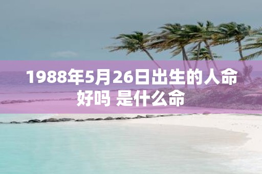 1988年5月26日出生的人命好吗 是什么命