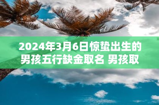 2025年3月6日惊蛰出生的男孩五行缺金取名 男孩取名最佳字