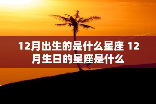 12月出生的是什么星座 12月生日的星座是什么