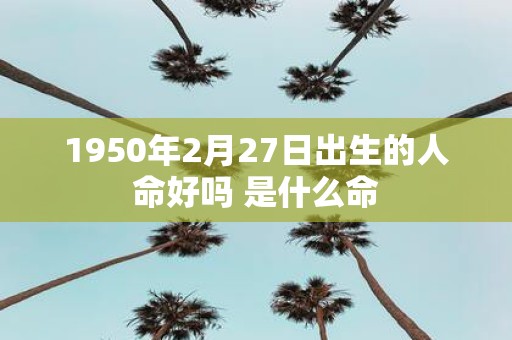1950年2月27日出生的人命好吗 是什么命