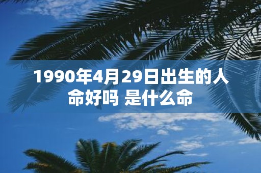 1990年4月29日出生的人命好吗 是什么命