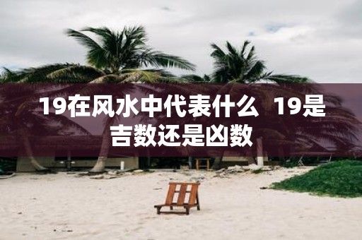 19在风水中代表什么 19是吉数还是凶数