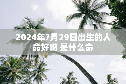 2025年7月29日出生的人命好吗 是什么命