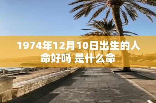 1974年12月10日出生的人命好吗 是什么命